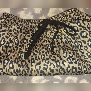 SHEIN Leopard Print Midi Skirt - Black and Tan